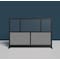 Luxor Expanse Modular Wall Room Divider System - Silver Frame - 70" x 48" Starter Wall MW-7048-FCGB - alternate 3